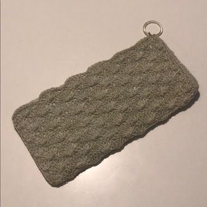 Vintage 50s seafoam clutch